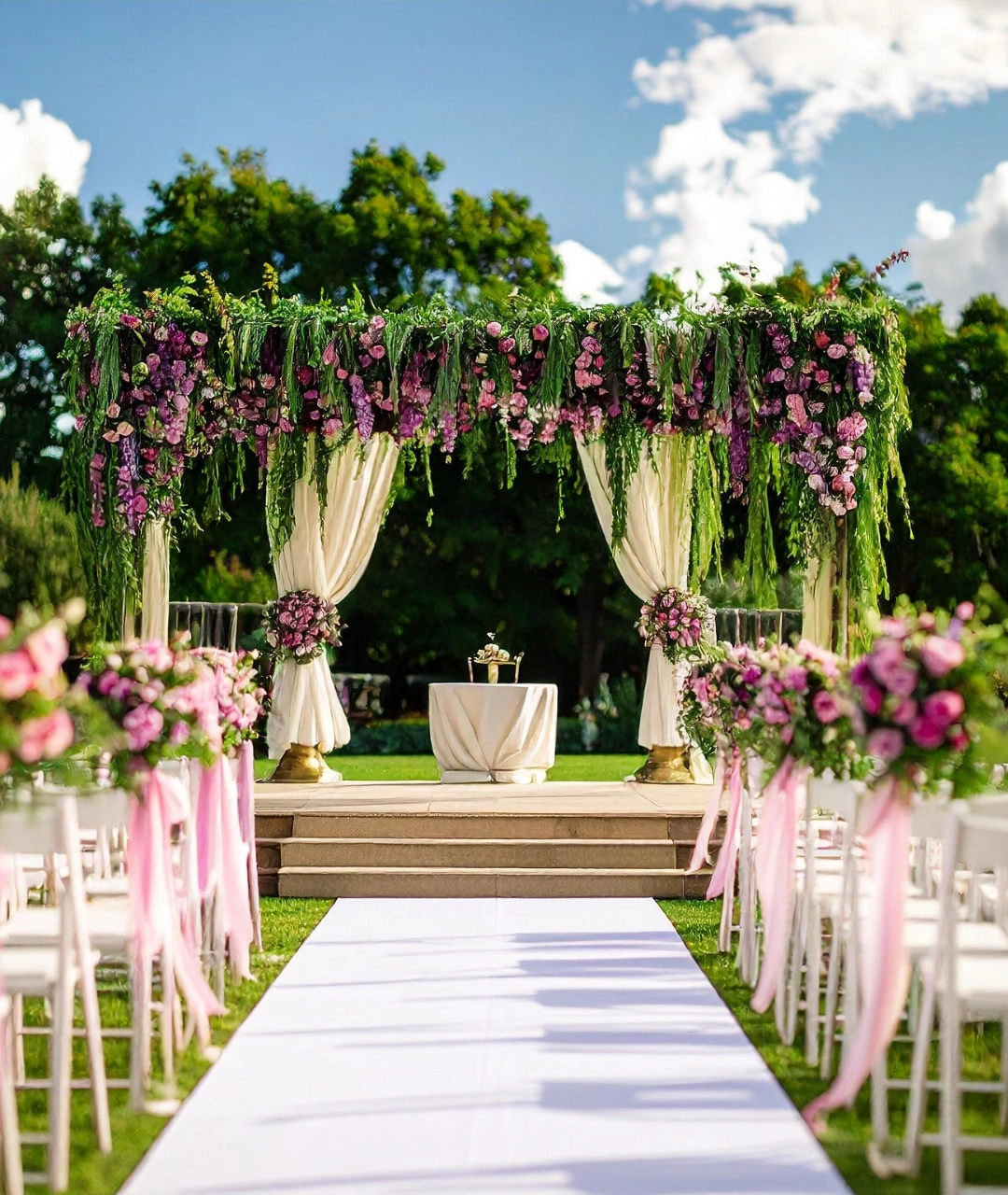 la petite parenthese - evenementiel - moselle - forbach freyming metz - mariage - mariés champetre boheme fleurs arche exterieur